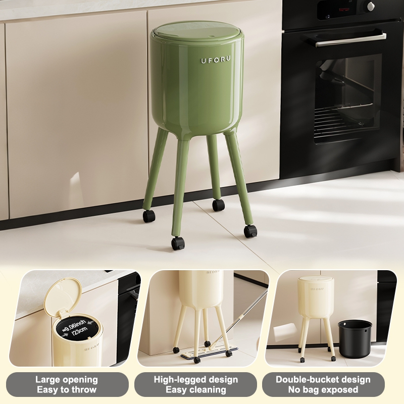 سلة مهملات UFORU طويلة قائمة ب - مراجعة Commercial Kitchen Bin وسعره